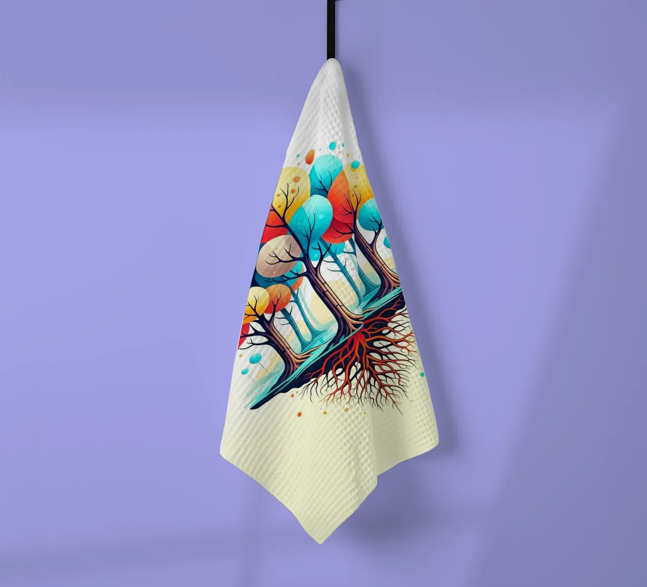 Forest #001: A Symphony of Connected Trees torchon de Zen Design