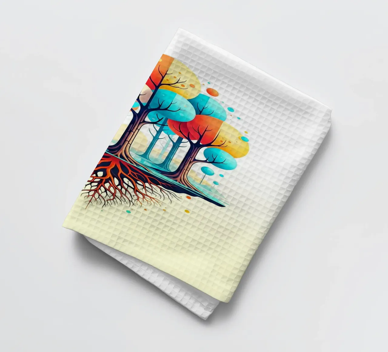 Forest #001: A Symphony of Connected Trees torchon de Zen Design