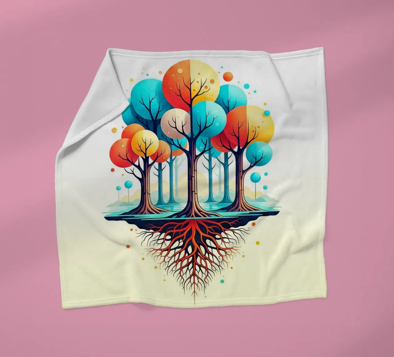 Forest #001: A Symphony of Connected Trees Fleecedecke von Zen Design