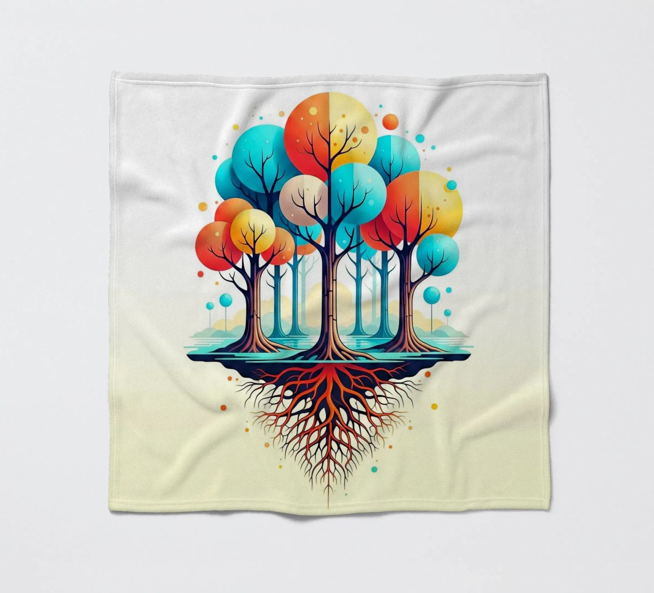 Forest #001: A Symphony of Connected Trees coperta in pile da Zen Design