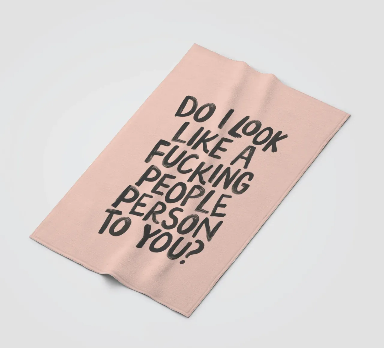 Do I Look Like a Fucking People Person to You Typography fleece blanket by THE MOTIVATED TYPE