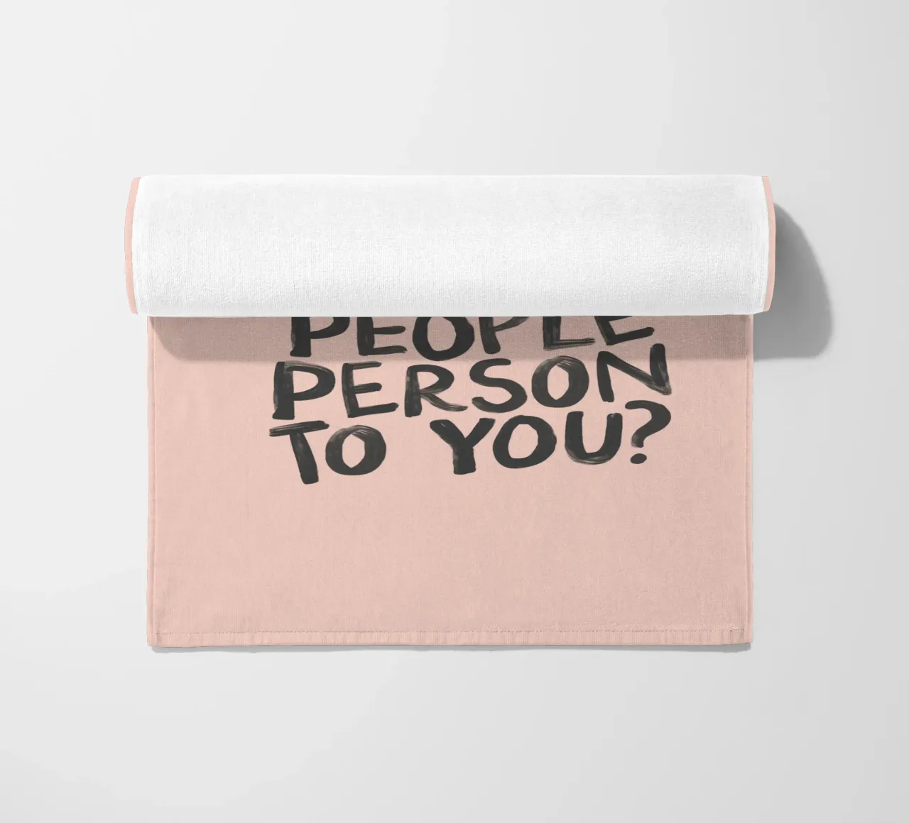 Ti sembro una fottuta persona? Tipografia telo mare da THE MOTIVATED TYPE