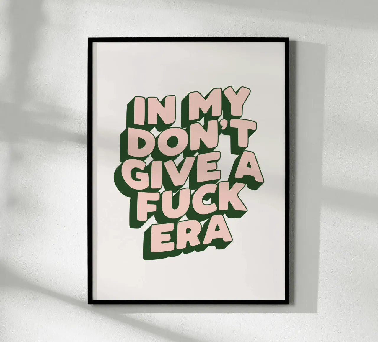 Dans l'ère du "je m'en fous" Typographie sarcastique Design poster de THE MOTIVATED TYPE