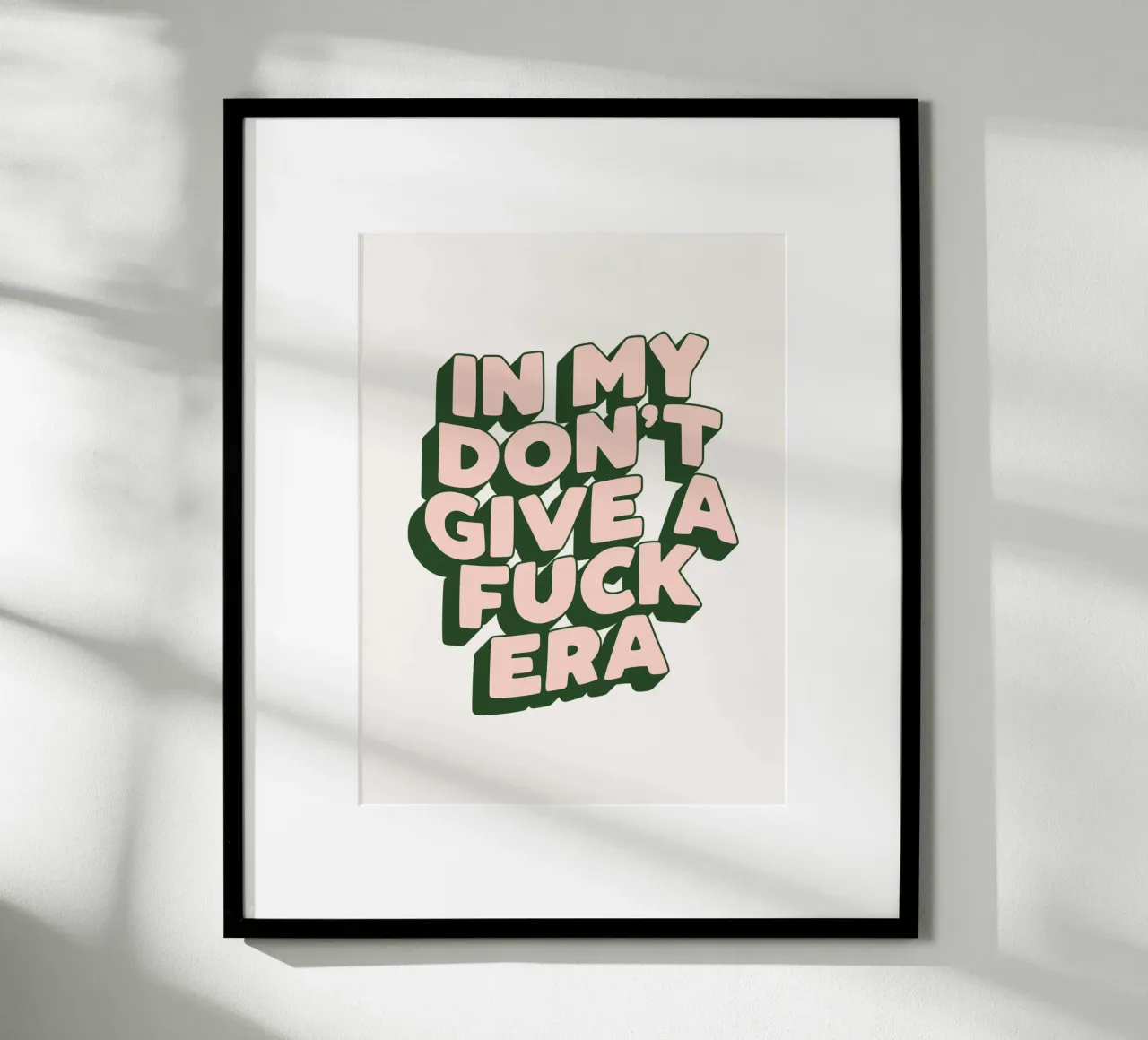 Dans l'ère du "je m'en fous" Typographie sarcastique Design poster de THE MOTIVATED TYPE