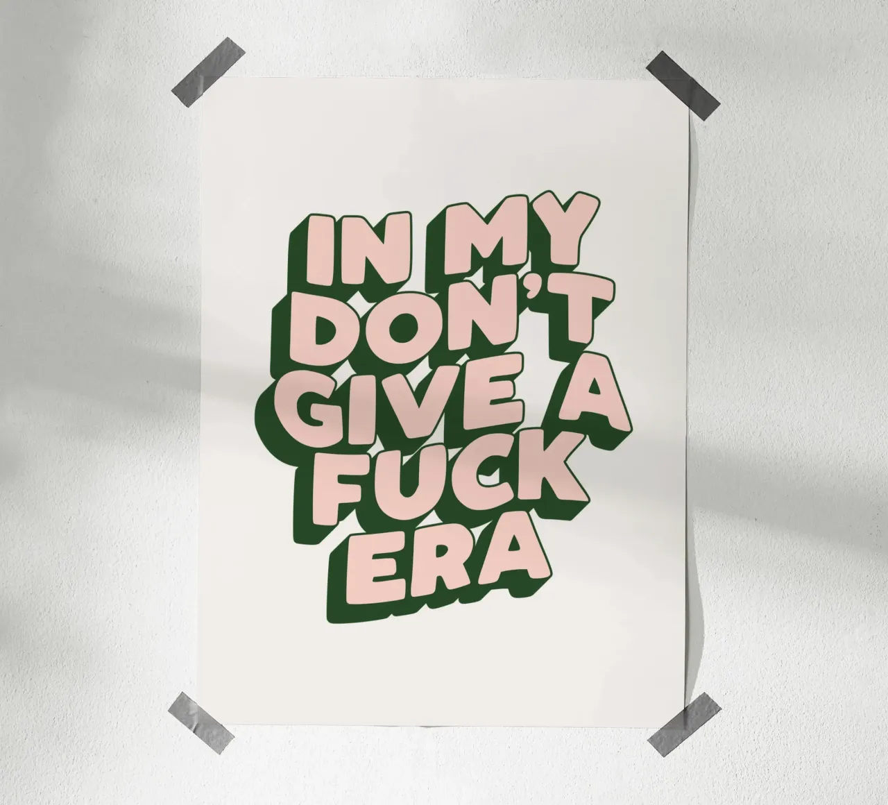 Dans l'ère du "je m'en fous" Typographie sarcastique Design poster de THE MOTIVATED TYPE