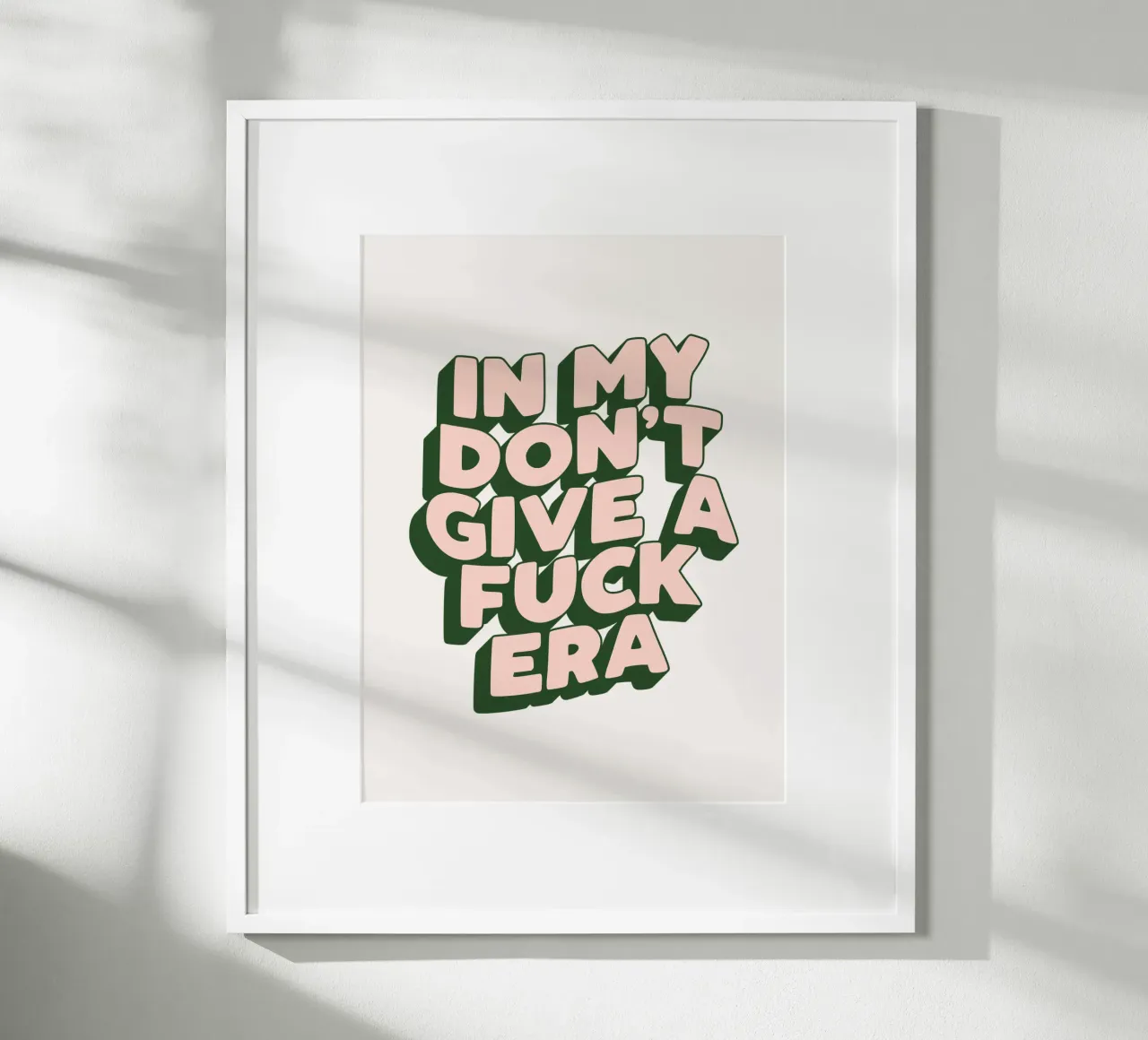 Dans l'ère du "je m'en fous" Typographie sarcastique Design poster de THE MOTIVATED TYPE