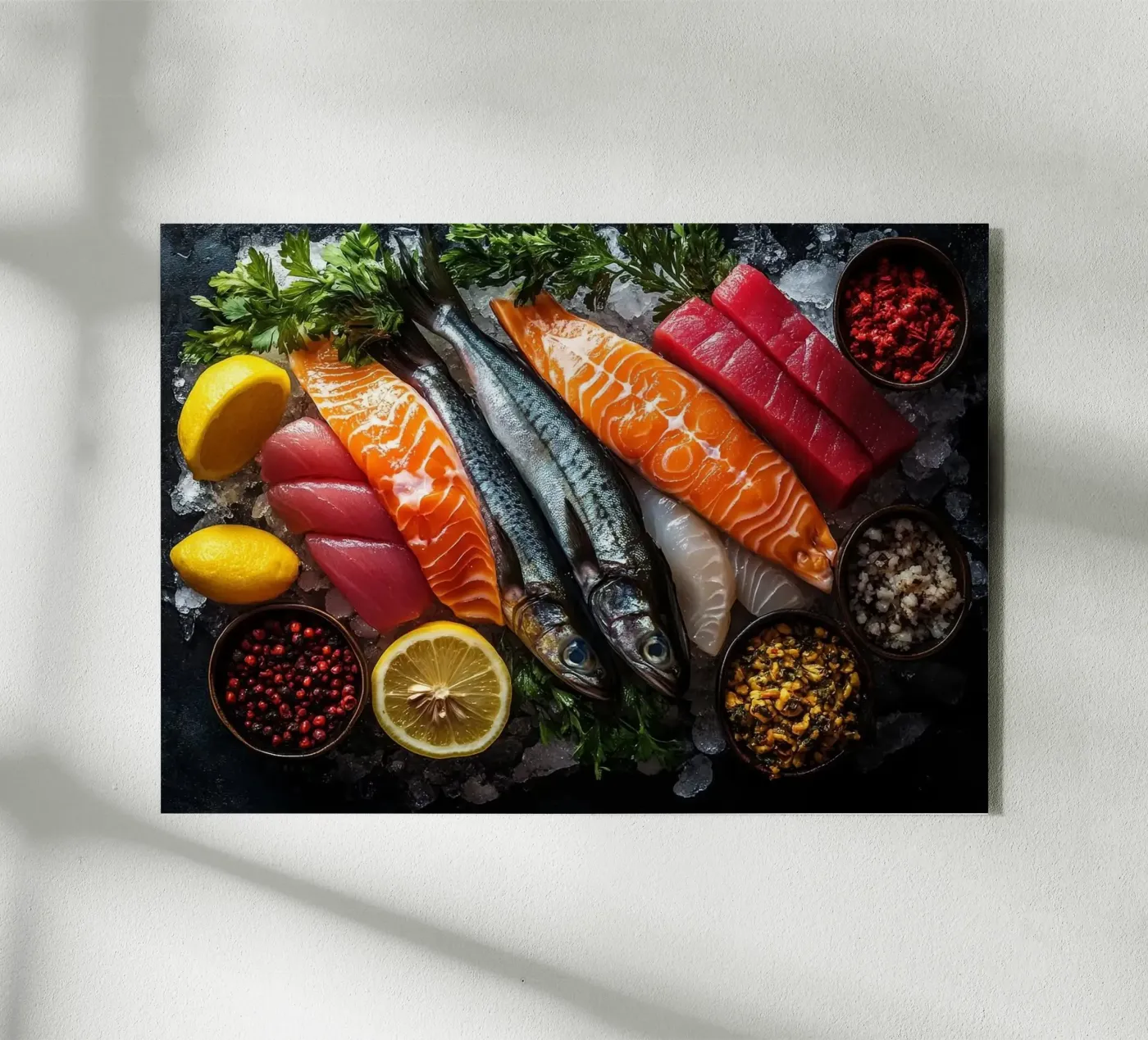 salmon tuna plexiglass da Luke Yaeger