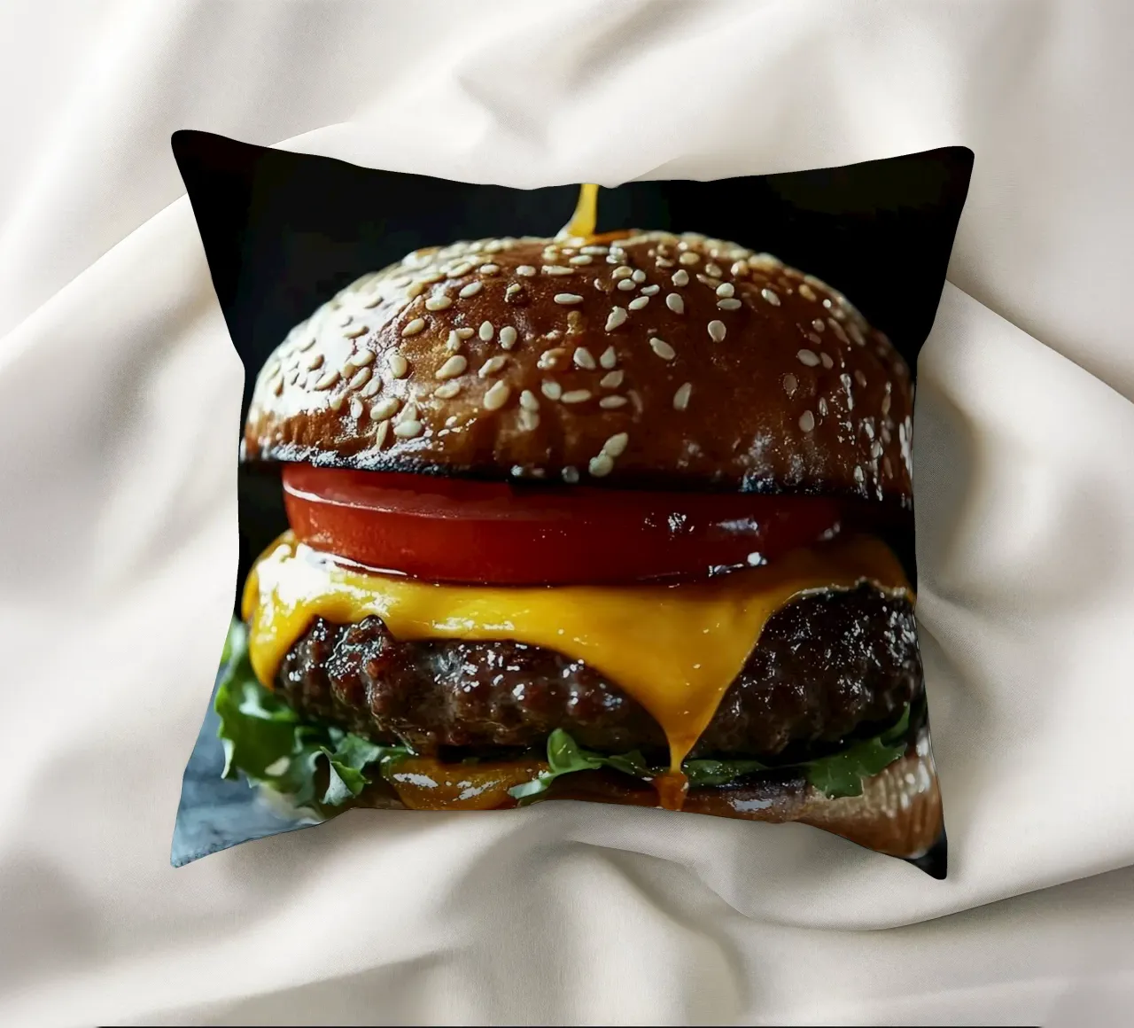 hamburger cuscino da Luke Yaeger