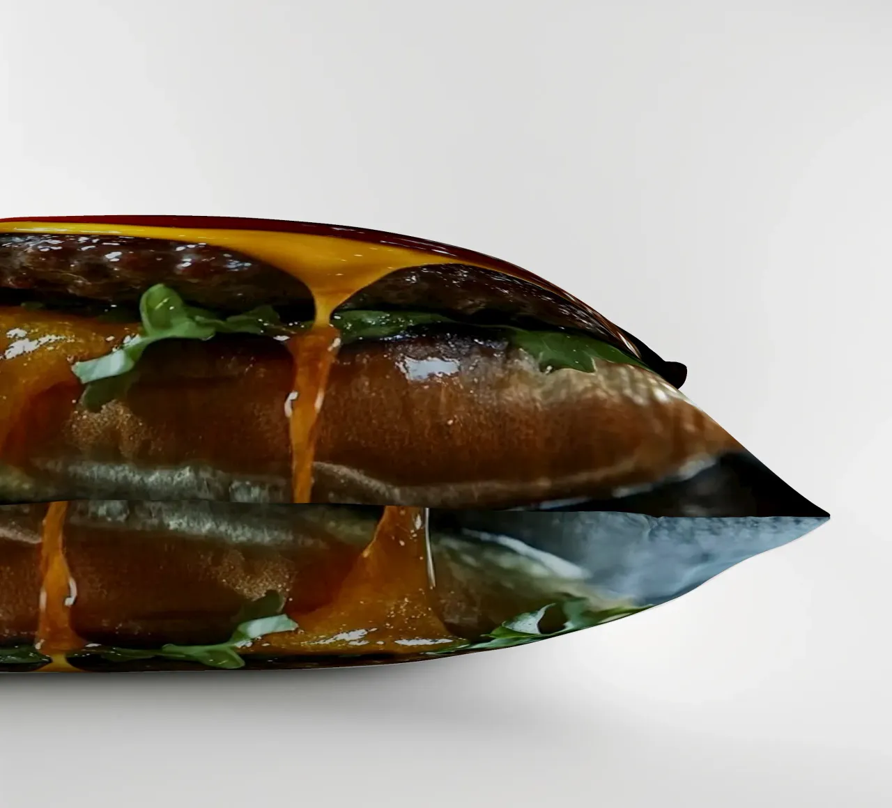 hamburger cuscino da Luke Yaeger