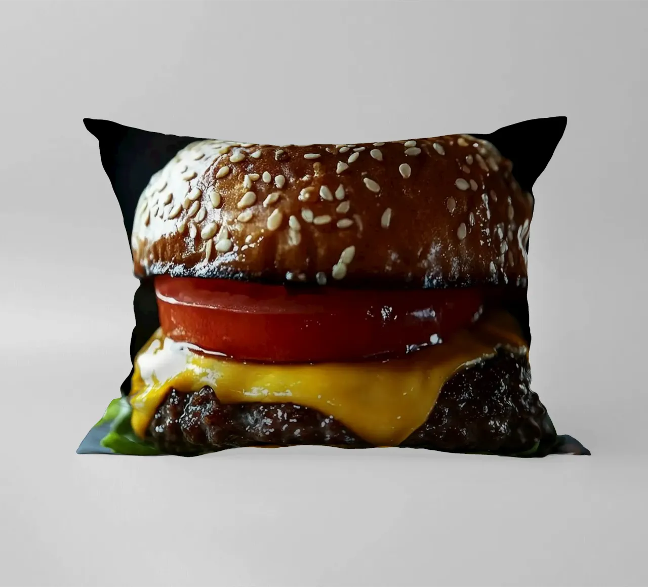 hamburger cuscino da Luke Yaeger