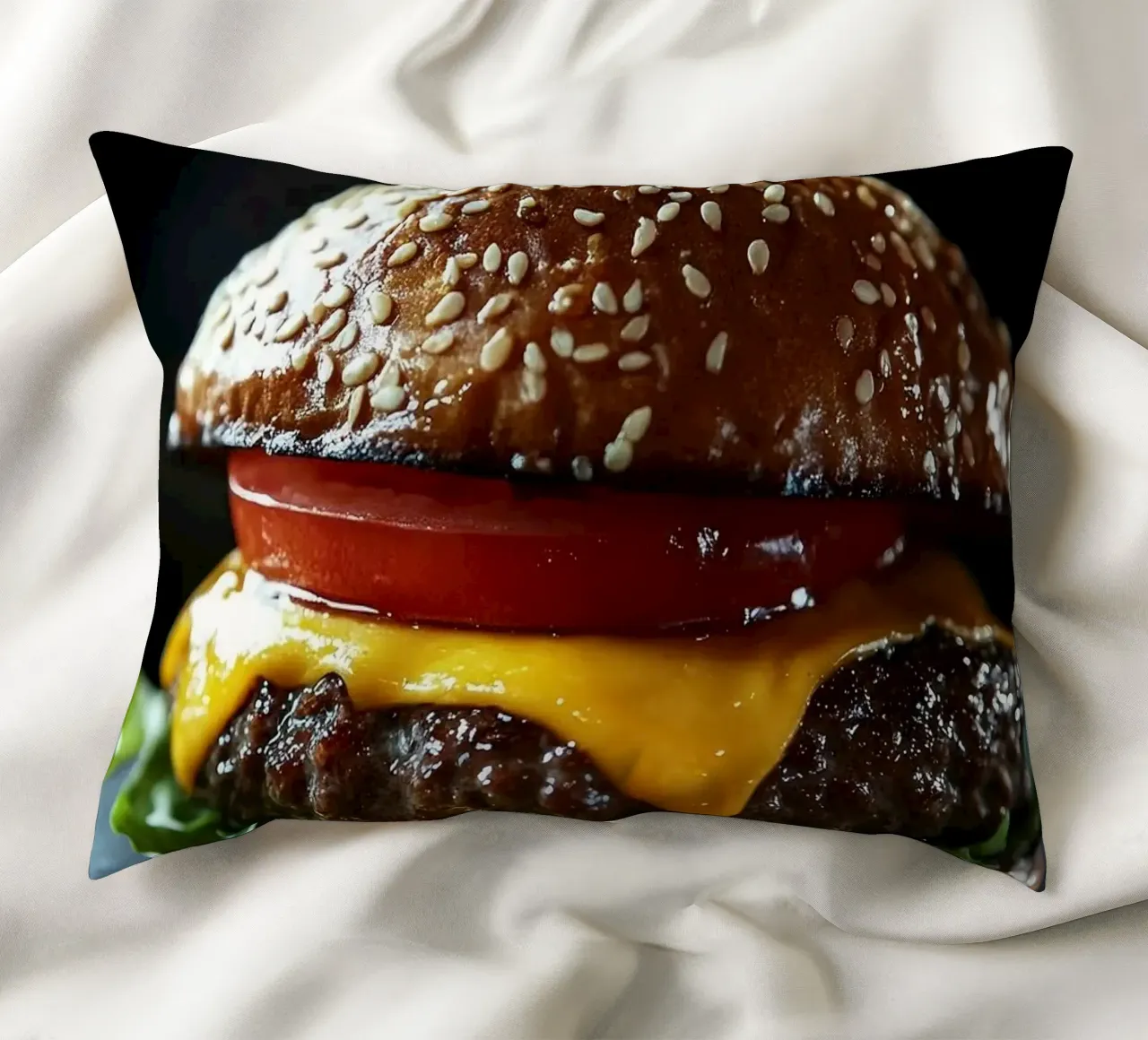 hamburger cuscino da Luke Yaeger
