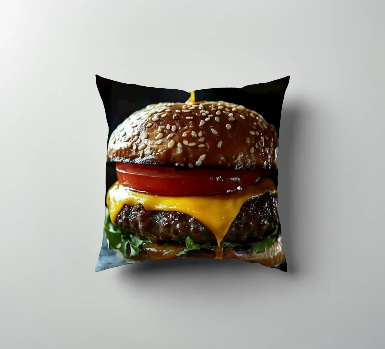 hamburger cuscino da Luke Yaeger