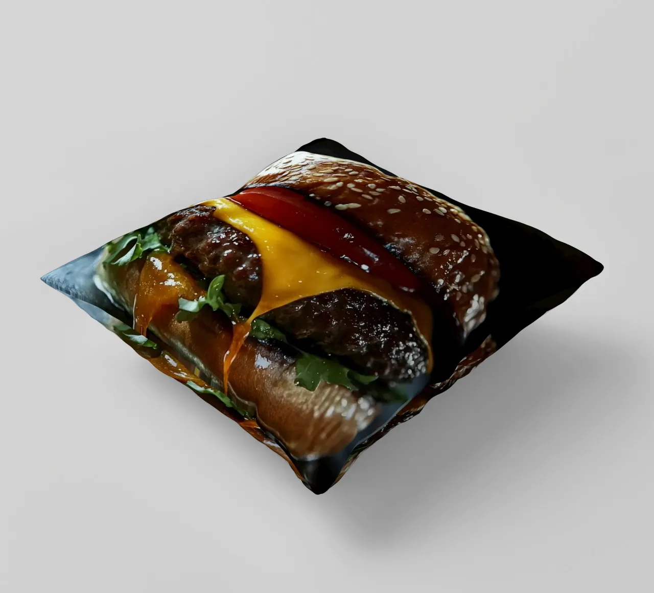 hamburger cuscino da Luke Yaeger