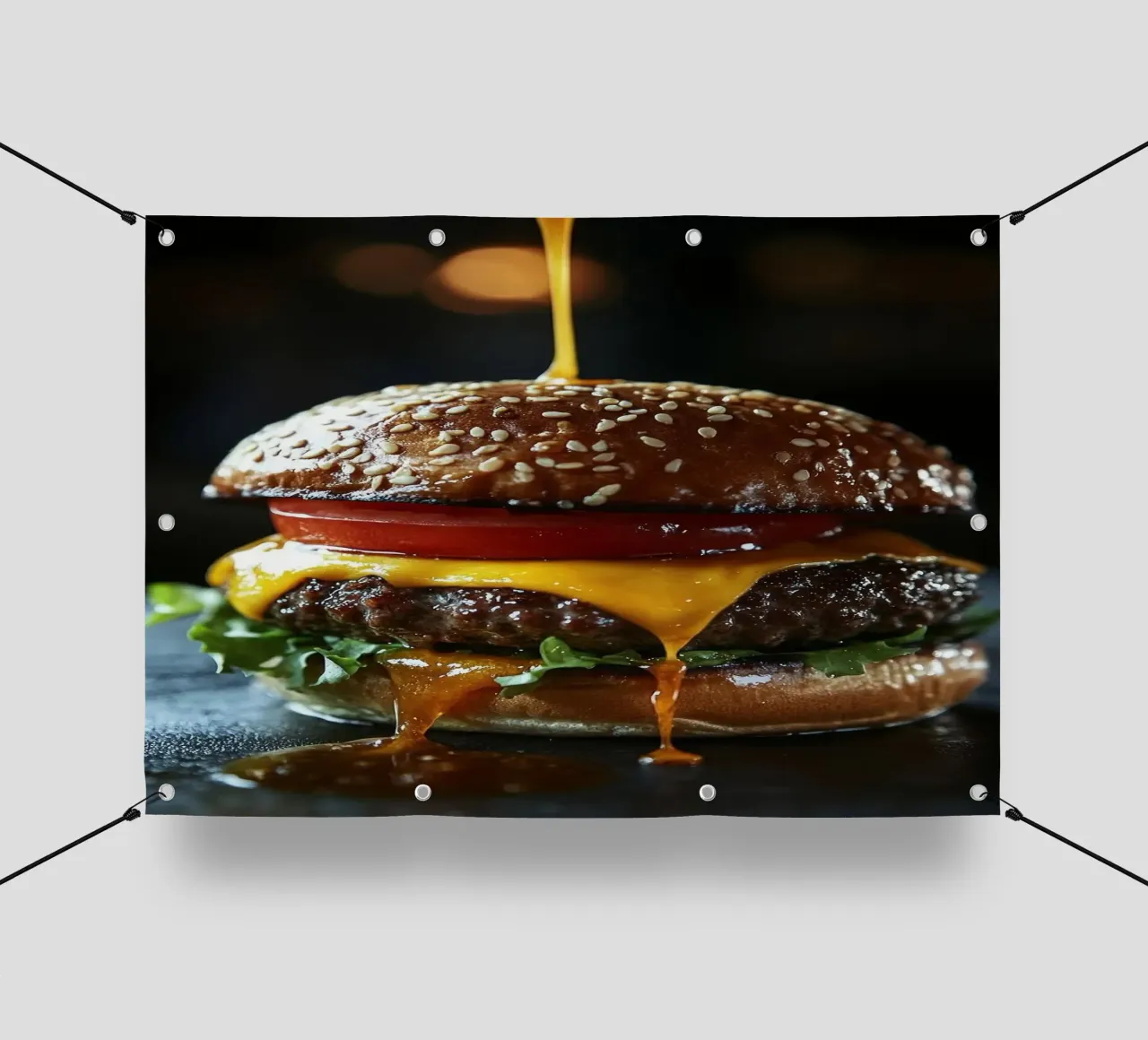 hamburger telo in pvc da Luke Yaeger