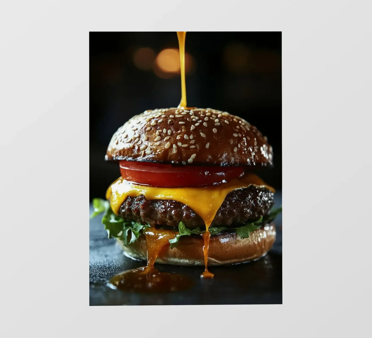 hamburger telo in pvc da Luke Yaeger