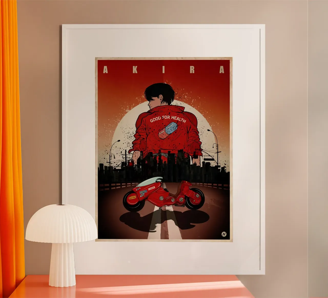 Akira fa bene alla salute 1988 poster con telaio in legno da Danielshop