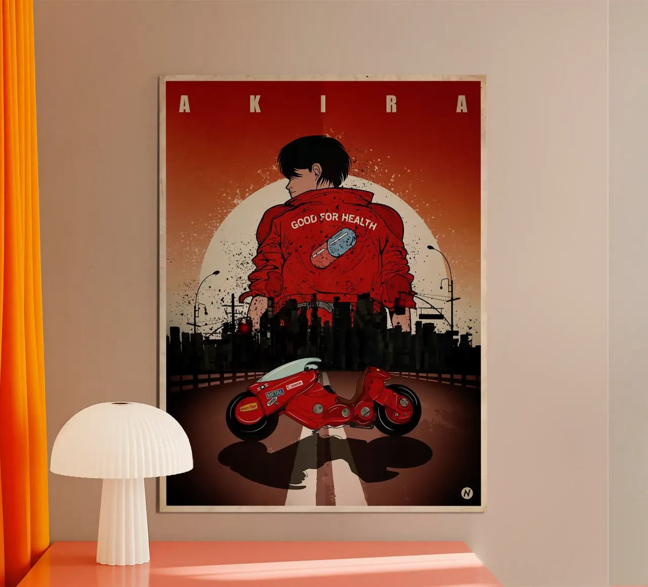 Akira fa bene alla salute 1988 poster con telaio in legno da Danielshop