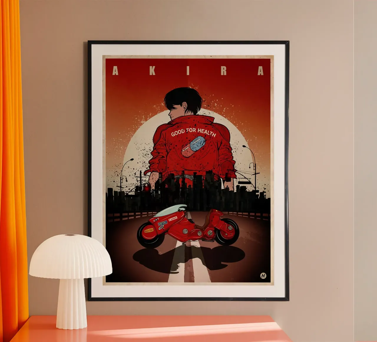 Akira fa bene alla salute 1988 poster con telaio in legno da Danielshop