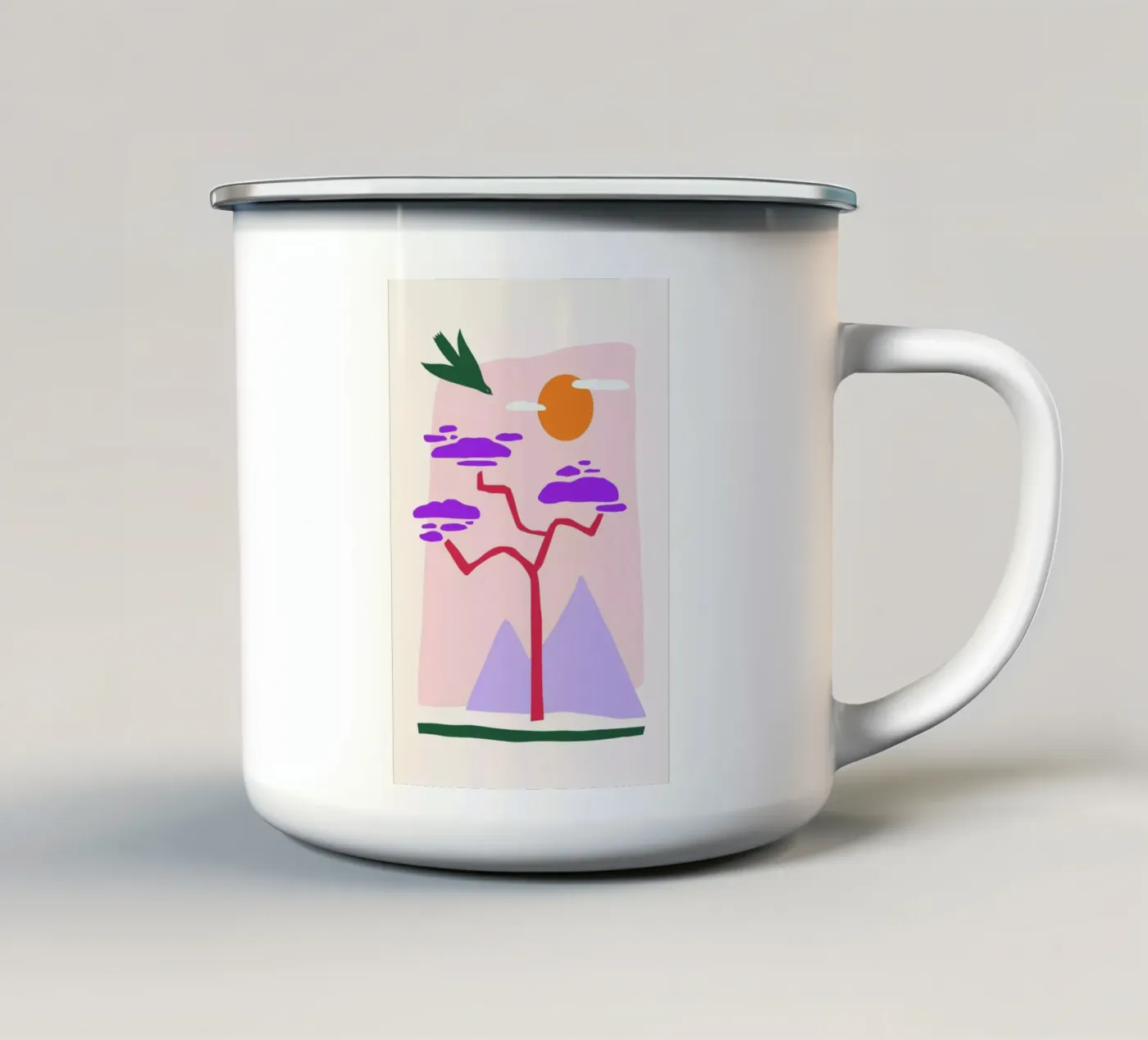 Nesting enamel mug by Pure