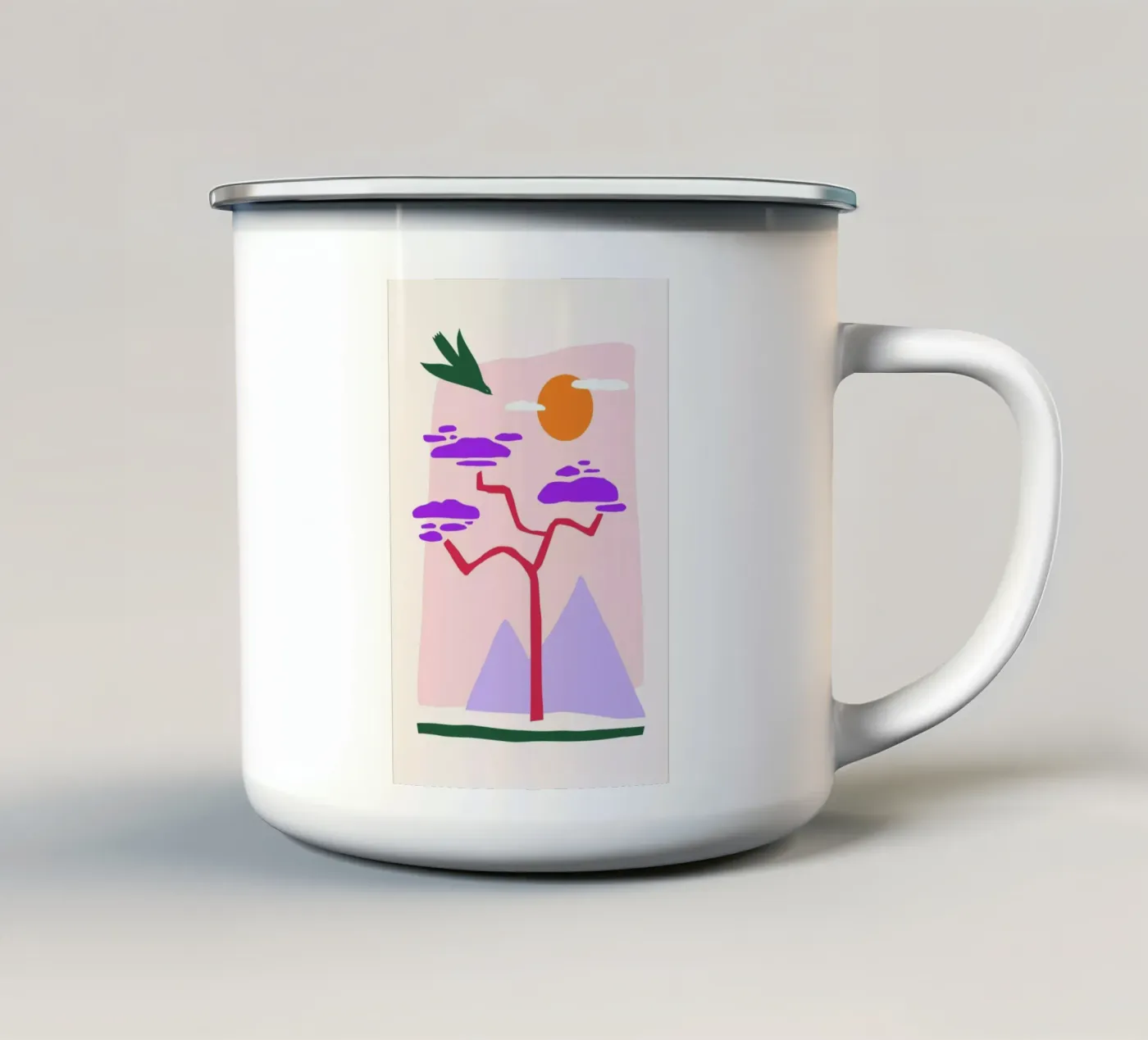 Nesting enamel mug by Pure
