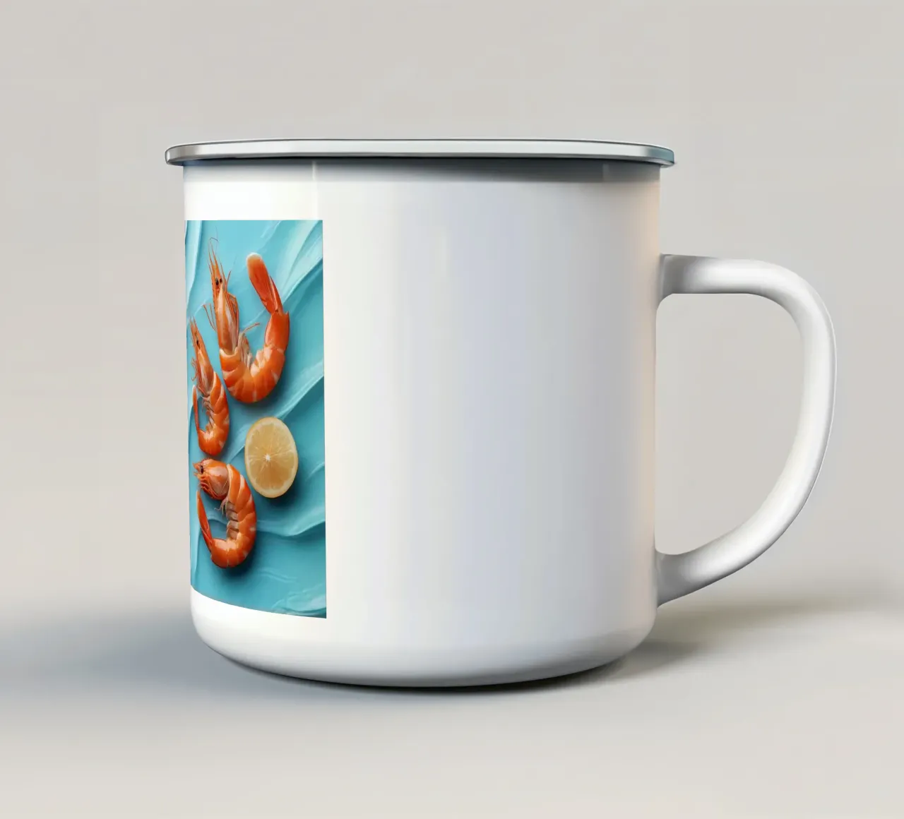 gambero tazza in smalto da Luke Yaeger