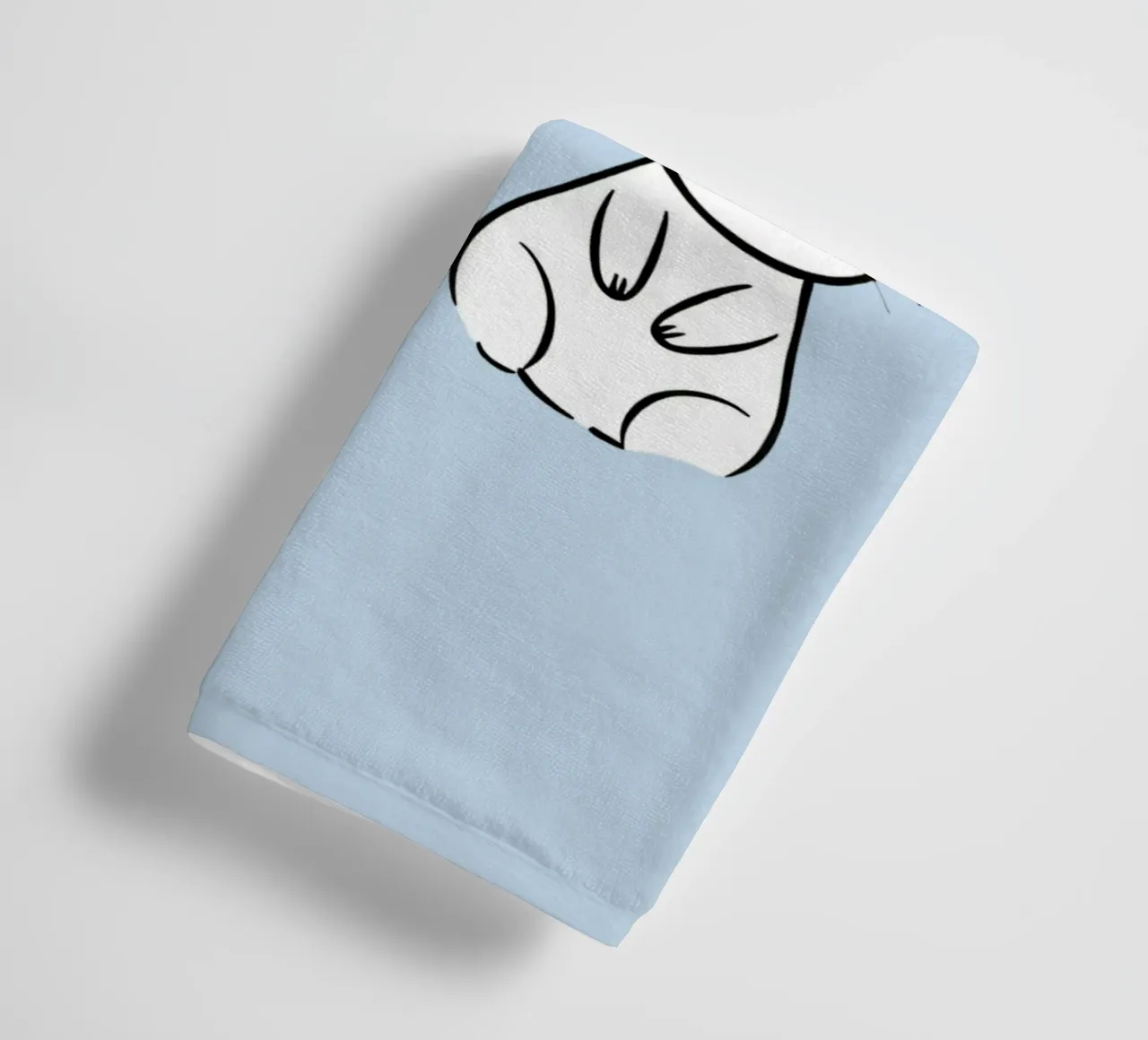 Deux adorables lapins se tenant l'un à côté de l'autre dans une œuvre d'art mignonne serviette de bain de DesignDoodle