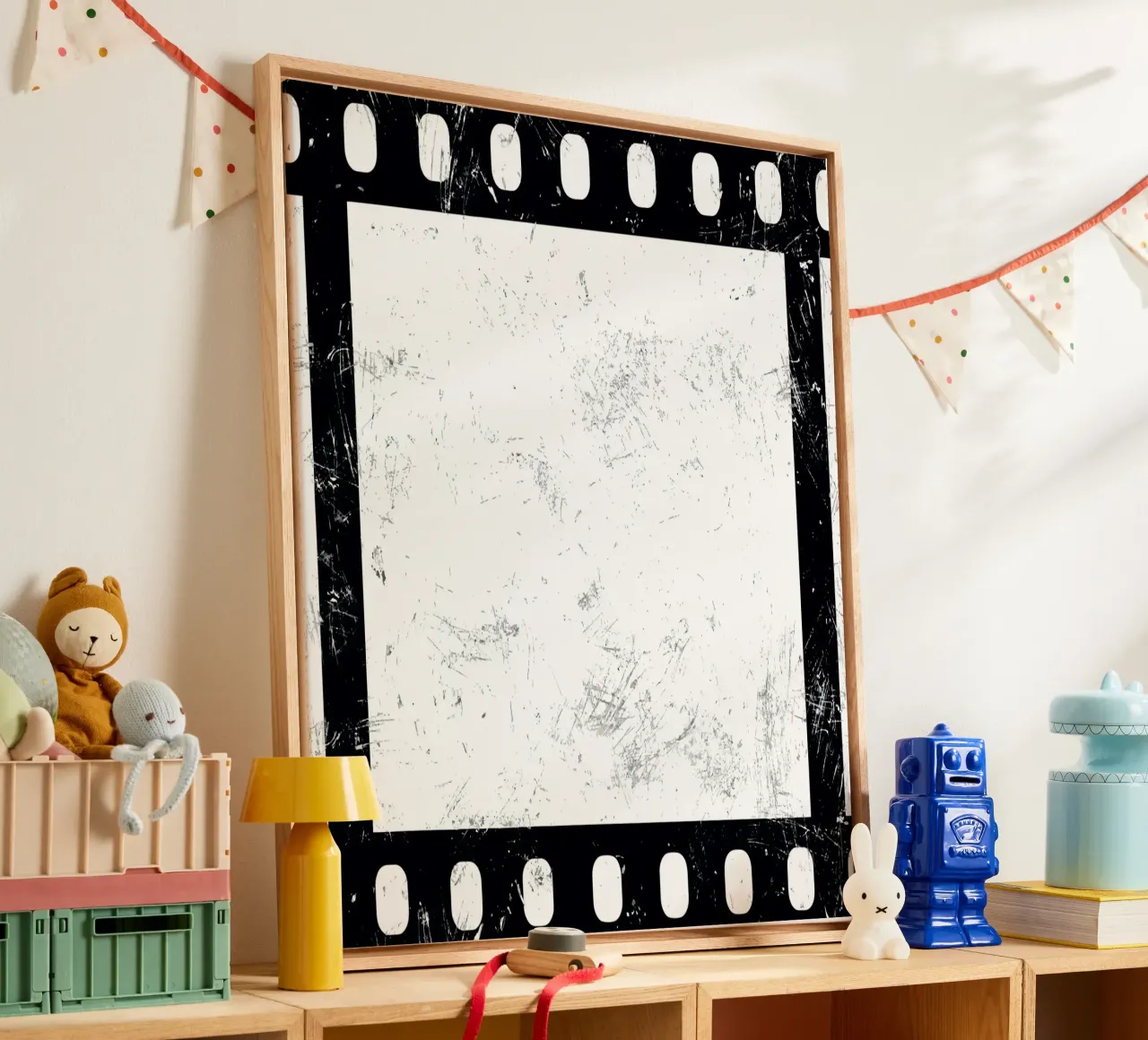 rolfilm frame retro canvas met Baklijst van Danielshop