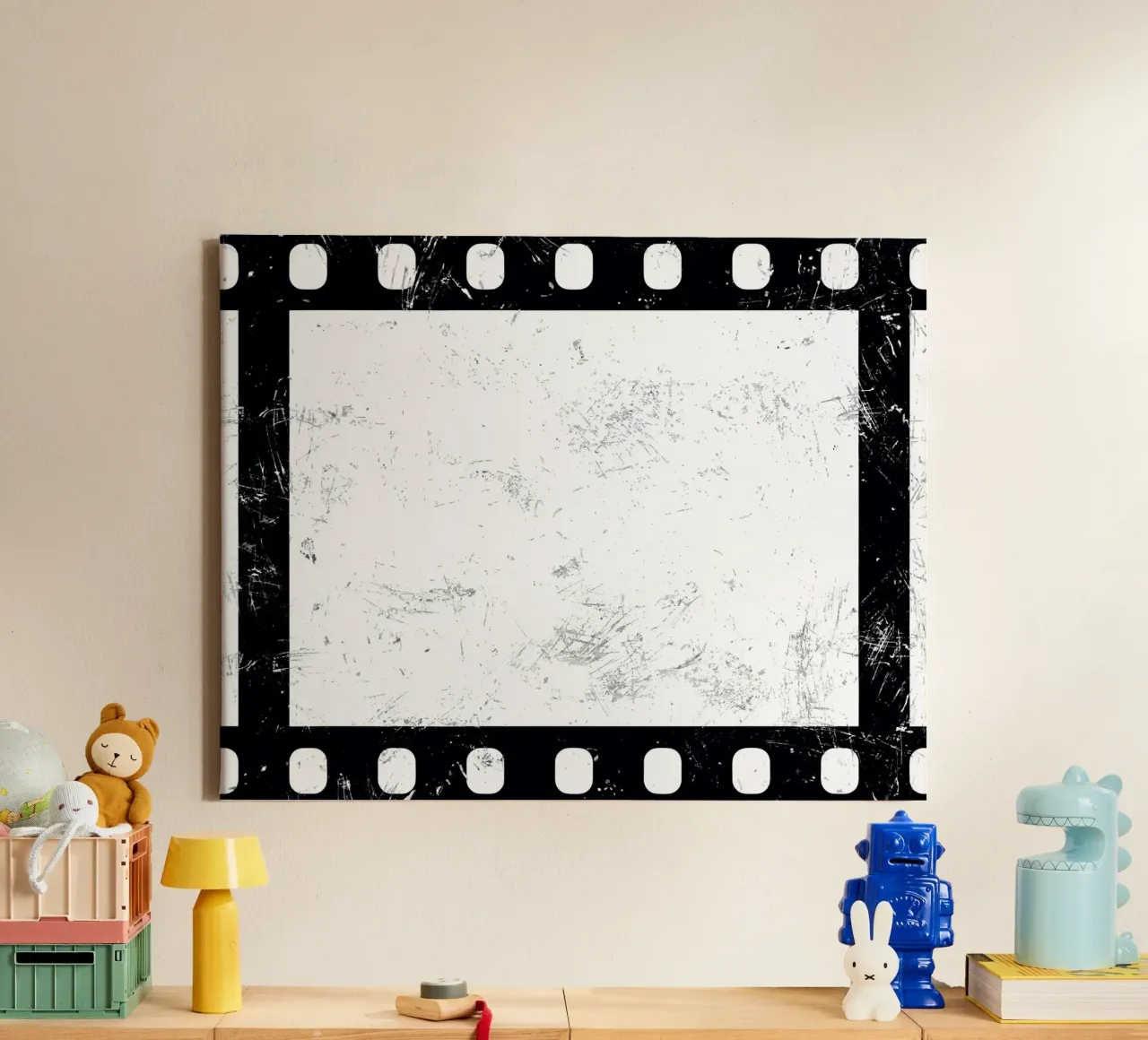 rolfilm frame retro canvas met Baklijst van Danielshop