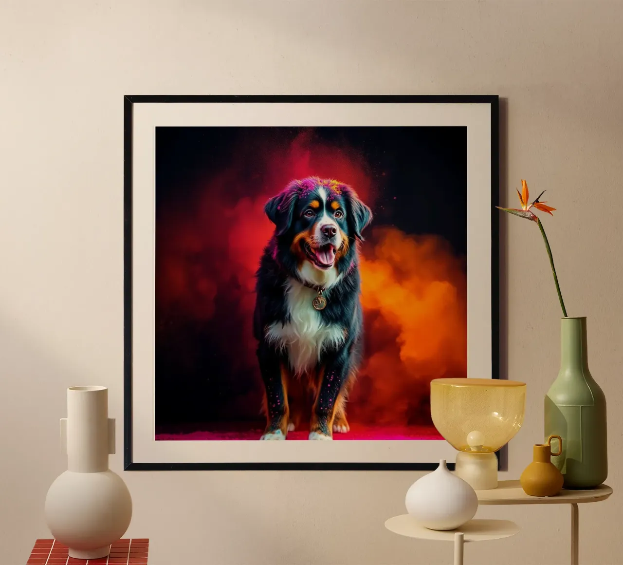 The colorful Bernese Mountain Dog #196 hahnemühle by Yumis.Beargang.and.Me