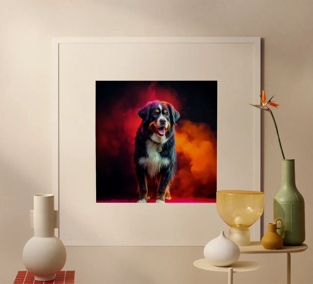 The colorful Bernese Mountain Dog #196 hahnemühle by Yumis.Beargang.and.Me