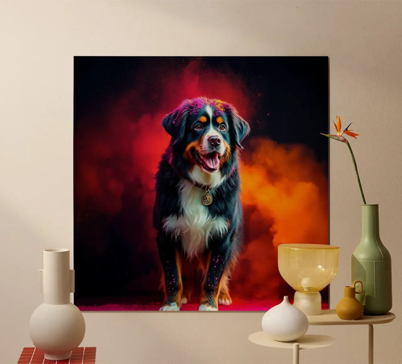 The colorful Bernese Mountain Dog #196 hahnemühle by Yumis.Beargang.and.Me