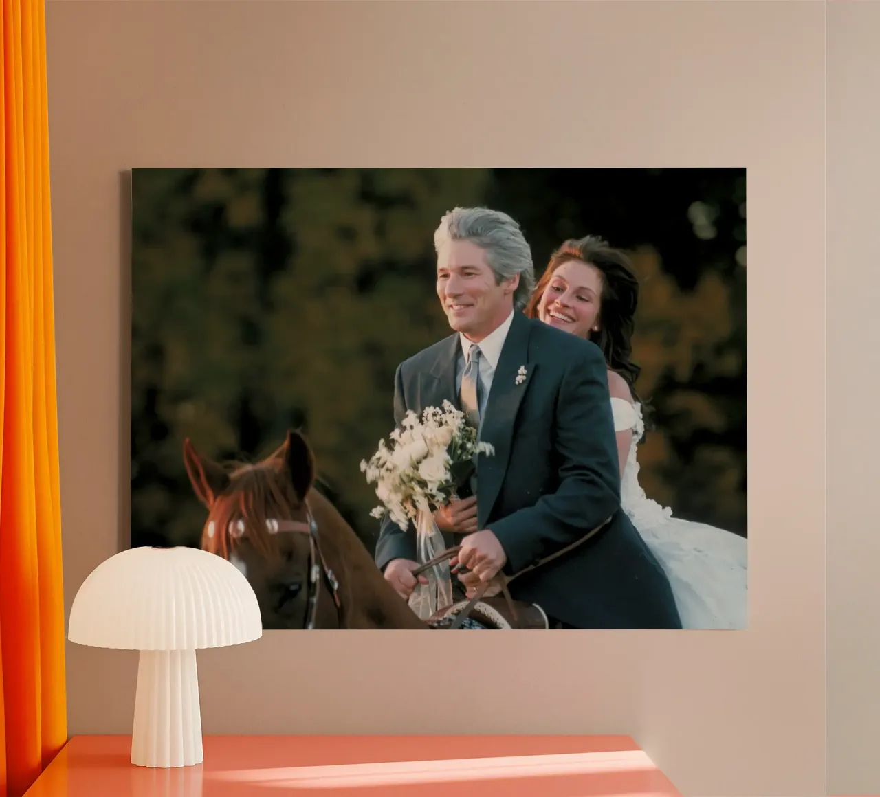 Weggelopen bruid canvas met Baklijst van Danielshop