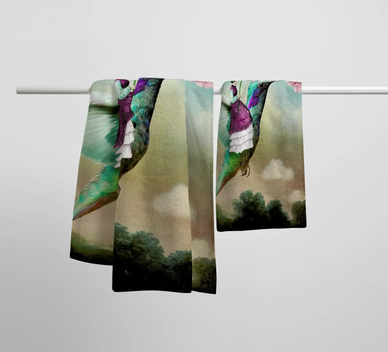 6 of Wands asciugamano da bagno da Catrin Welz-Stein