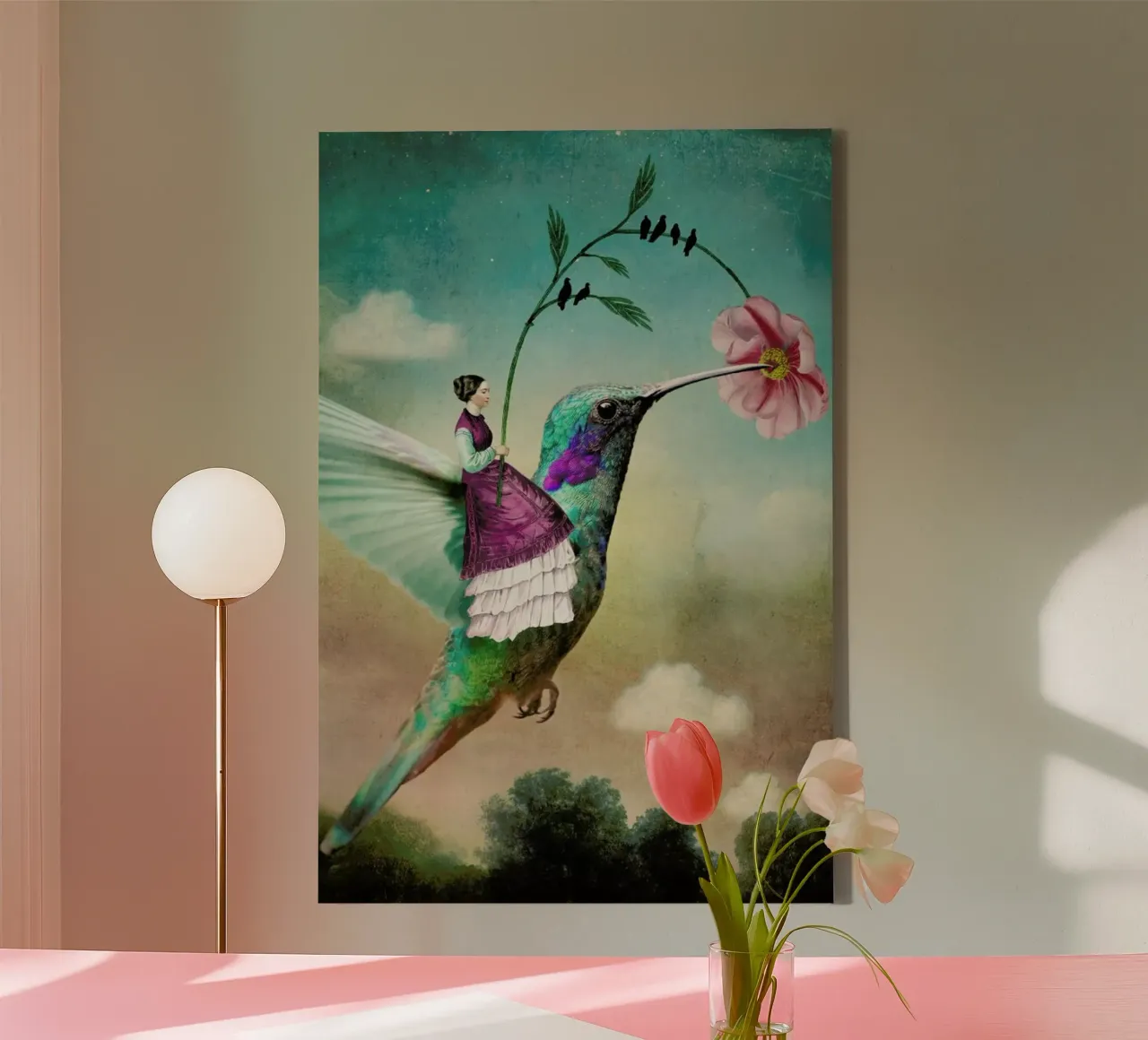 6 of Wands tela con Cornice a cassetta da Catrin Welz-Stein