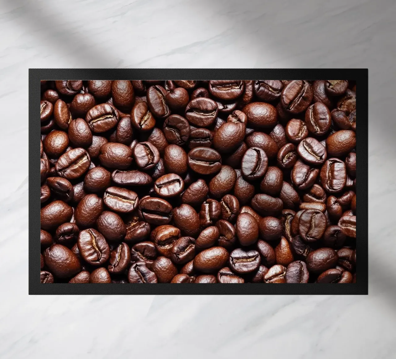 coffee beans doormat by Luke Yaeger