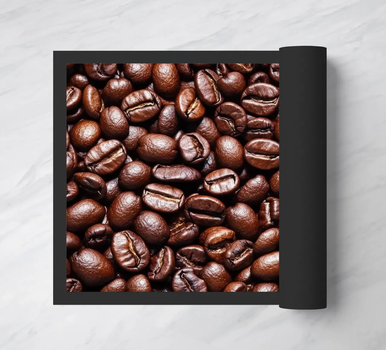 coffee beans doormat by Luke Yaeger