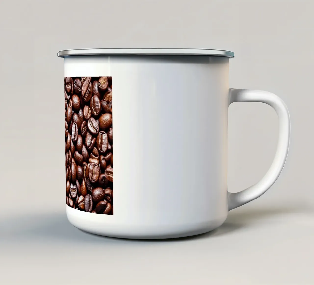 caffè in grani tazza in smalto da Luke Yaeger