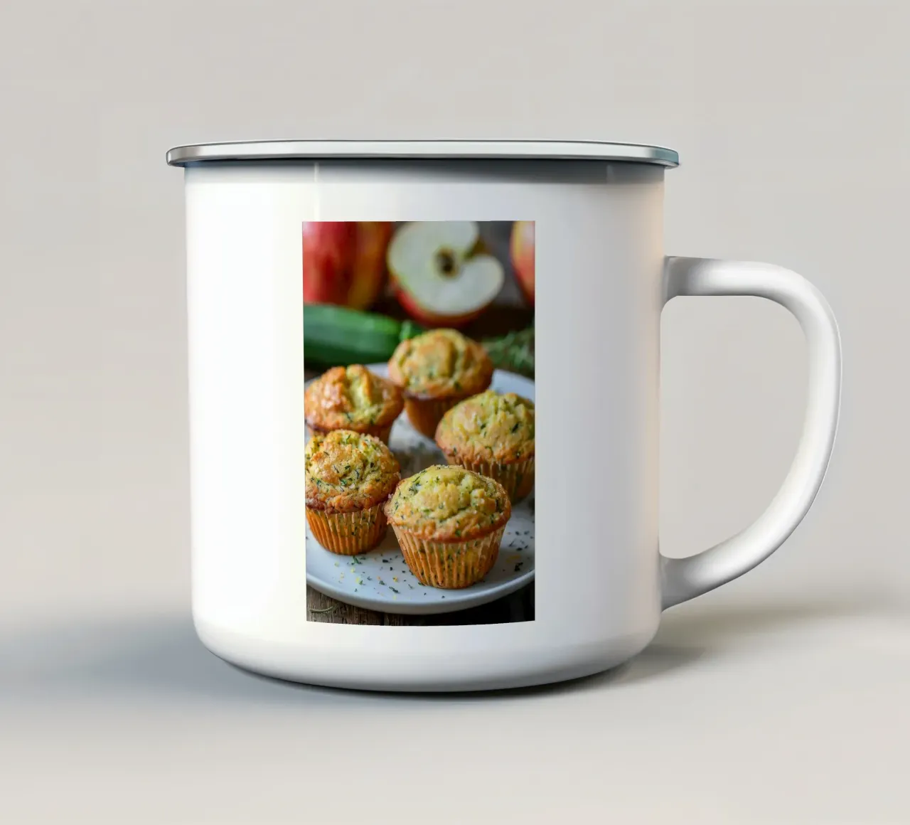 muffin tazza in smalto da Luke Yaeger