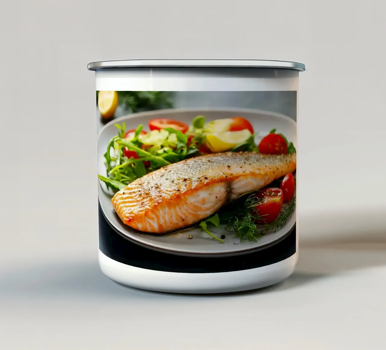 salmone alla griglia tazza in smalto da Luke Yaeger