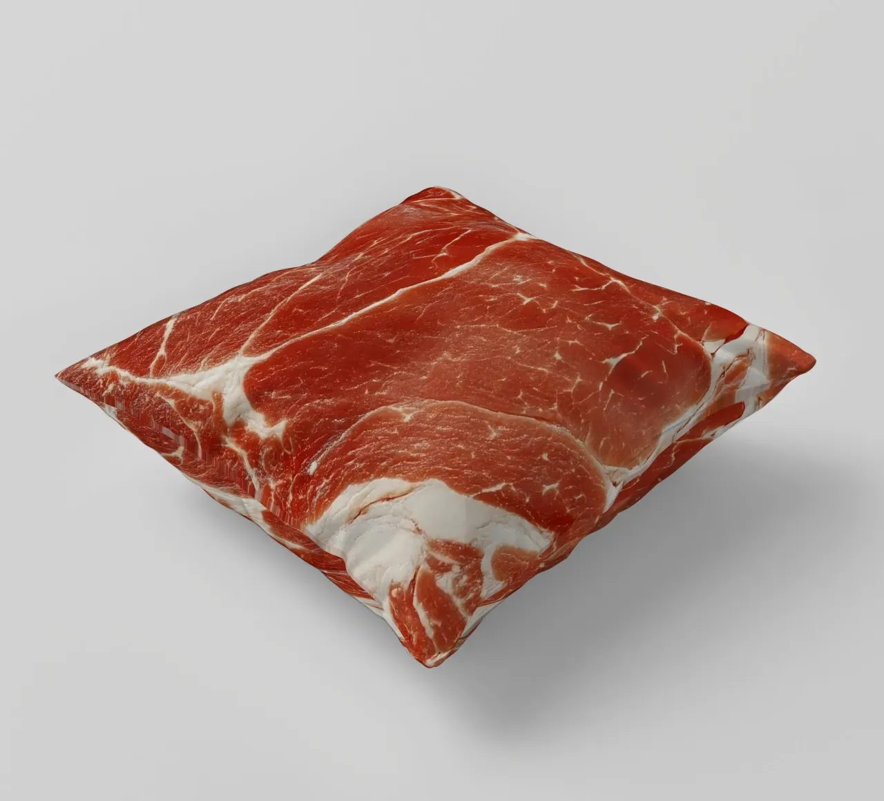manzo crudo cuscino da Luke Yaeger