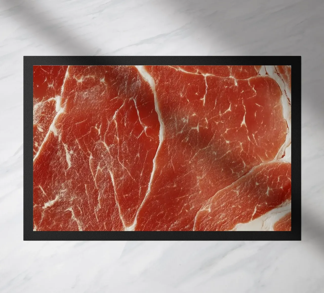 raw beef doormat by Luke Yaeger