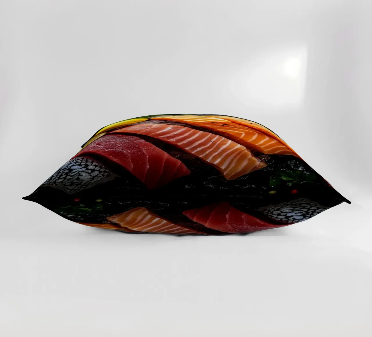 Lachs-Zitrone Kissen von Luke Yaeger