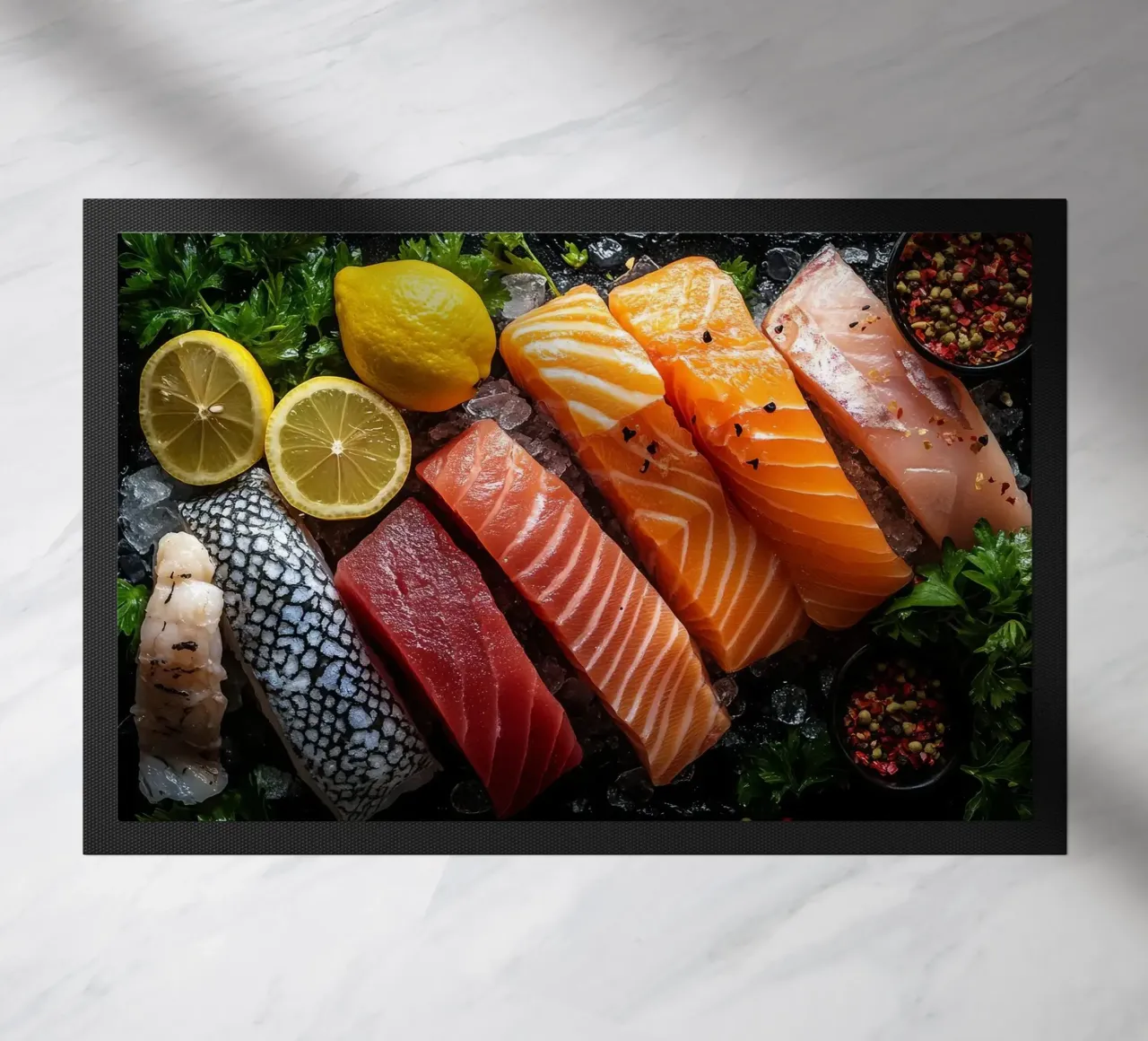 salmone limone zerbino da Luke Yaeger
