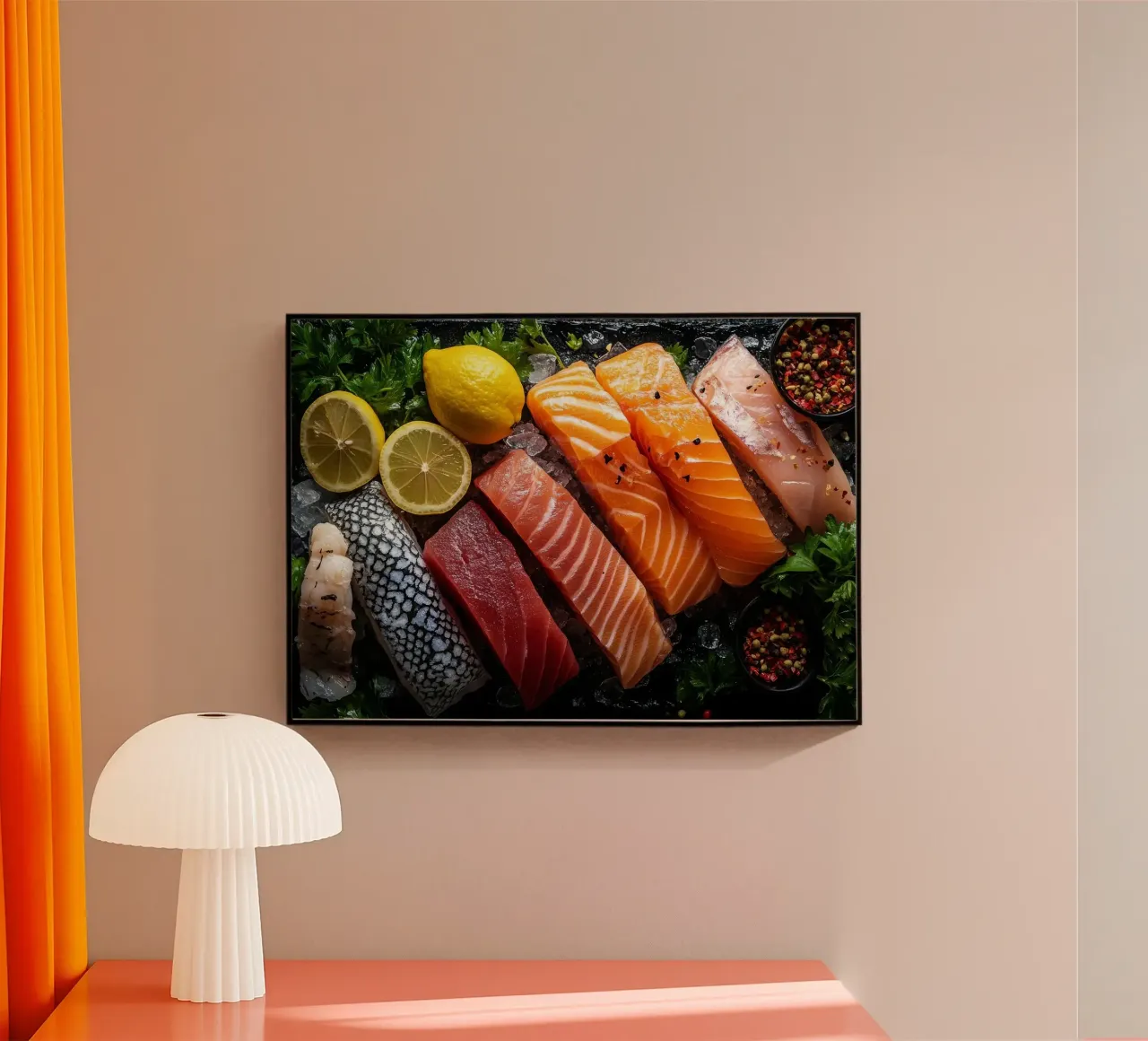 salmone limone plexiglass da Luke Yaeger