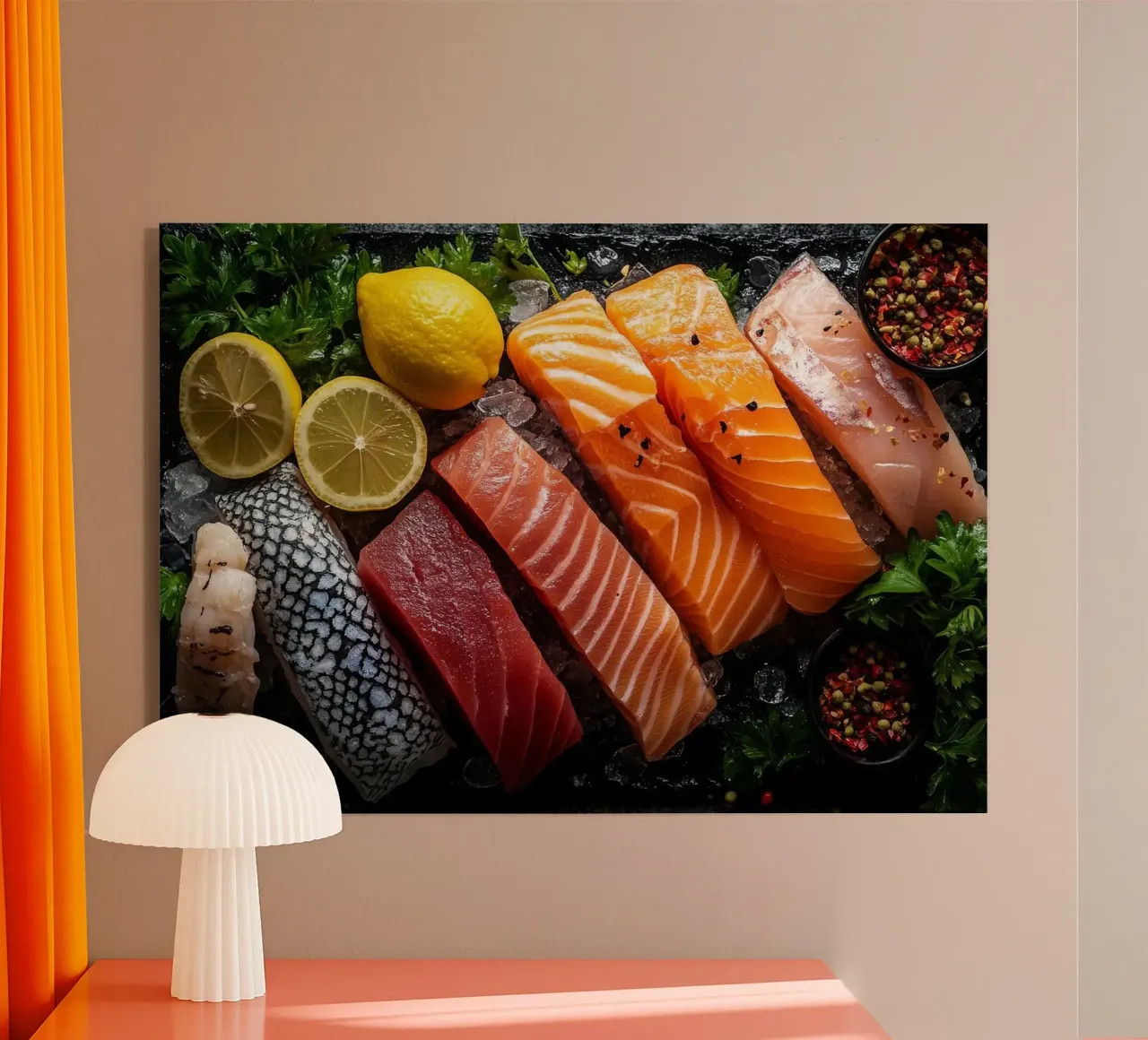 salmone limone plexiglass da Luke Yaeger