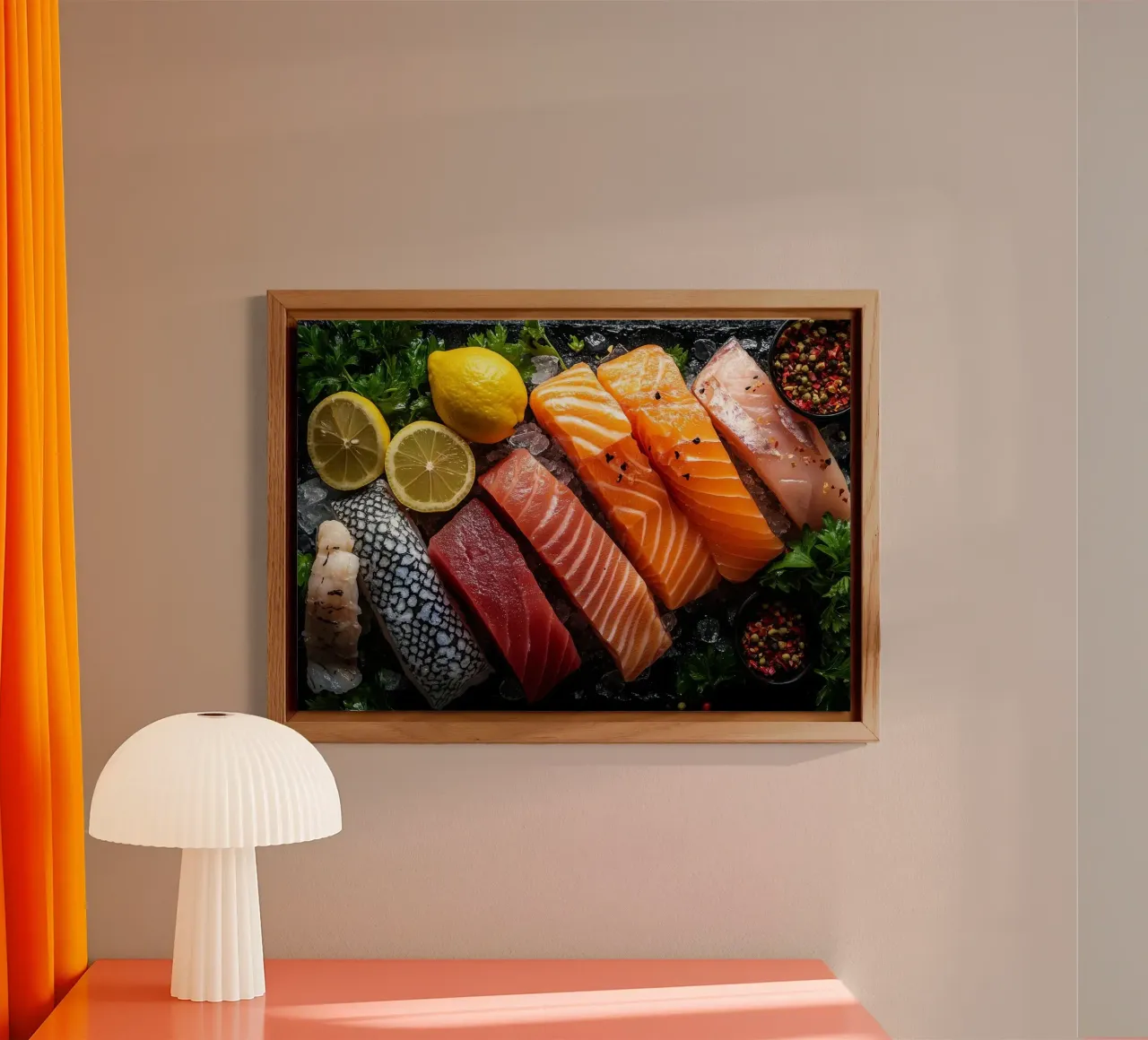 salmone limone alluminio dibond da Luke Yaeger