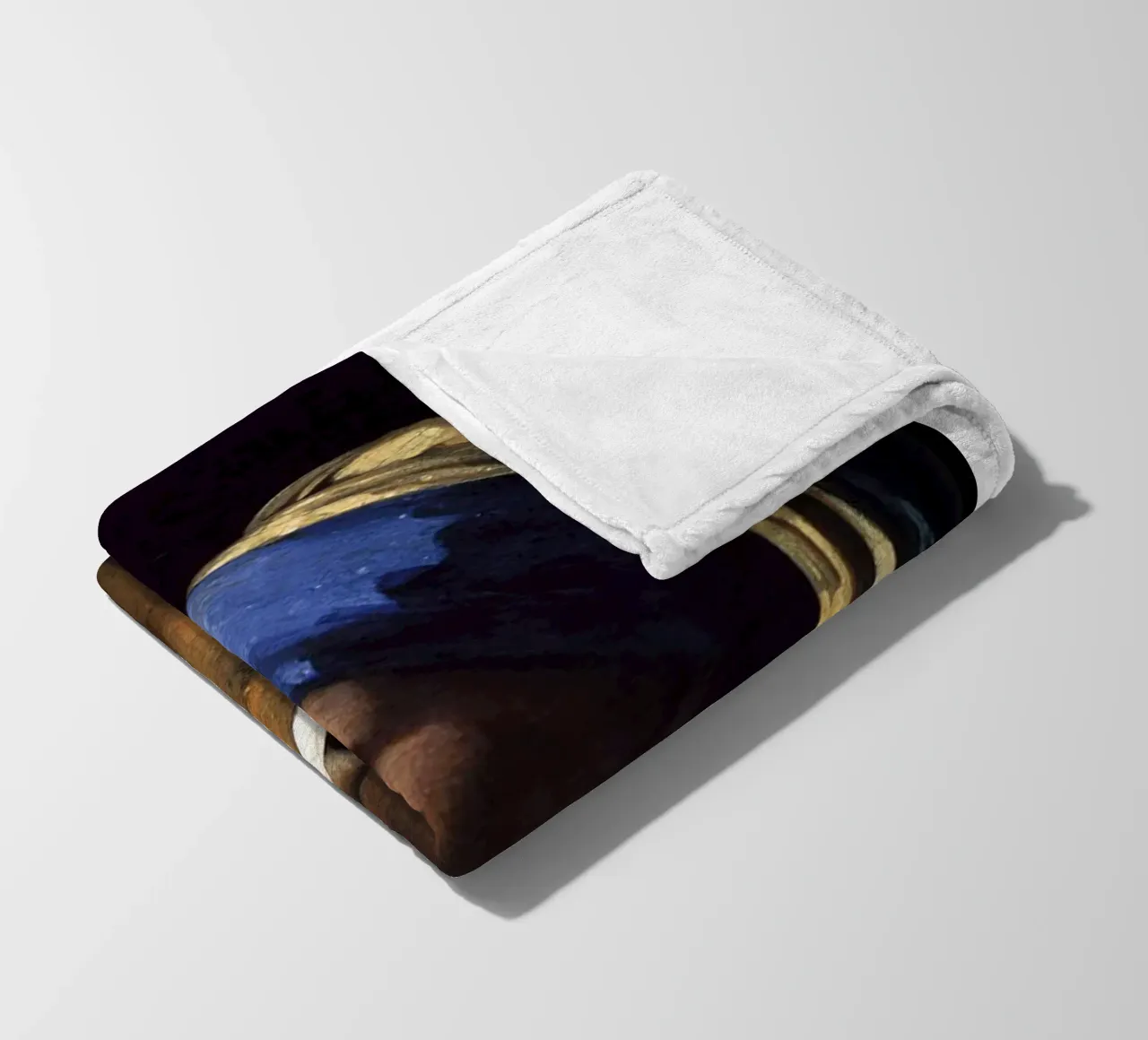 vermeer - girl with pearl earring fleece blanket by The Dinda