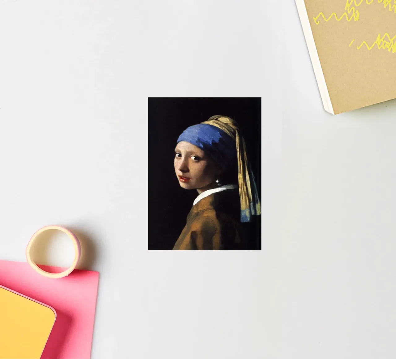 vermeer - girl with pearl earring sticker by The Dinda