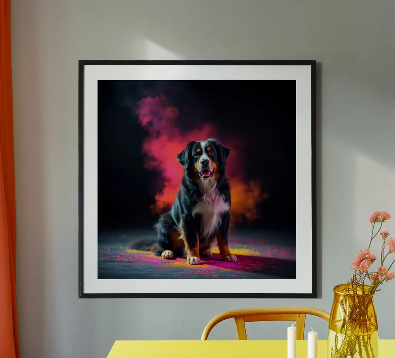 The colorful Bernese Mountain Dog #199 hahnemühle by Yumis.Beargang.and.Me