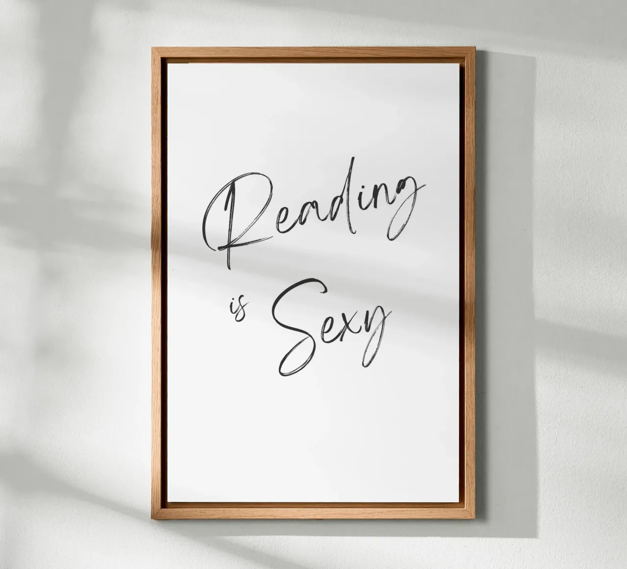 Reading is sexy tela con Cornice a cassetta da typostudio